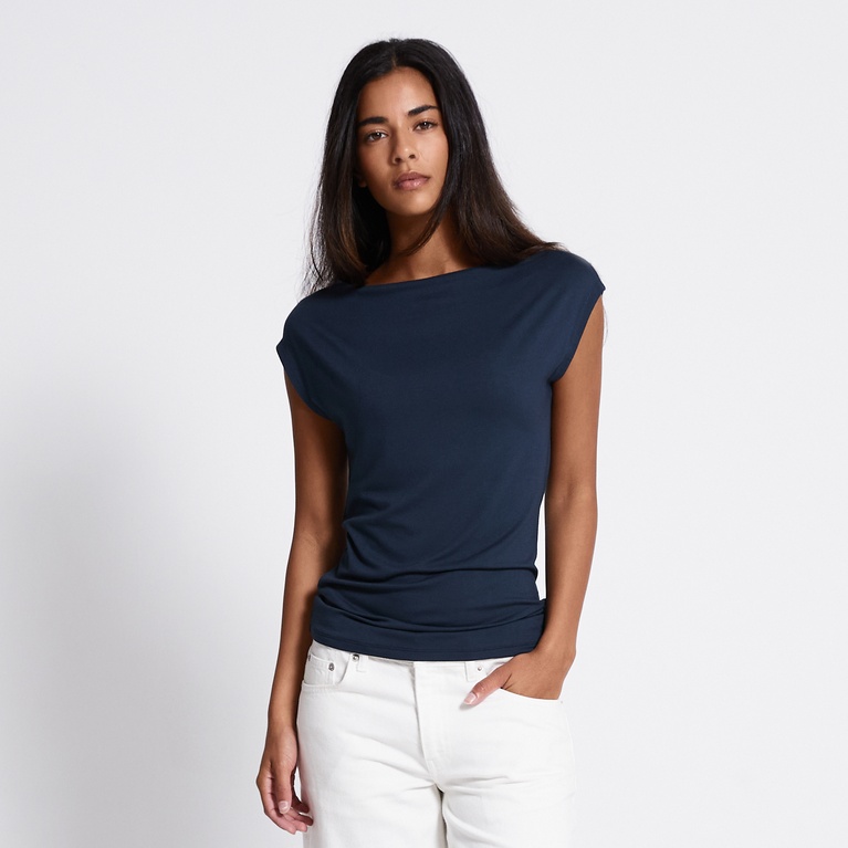 Soft feel top "Livia" Dark Blue